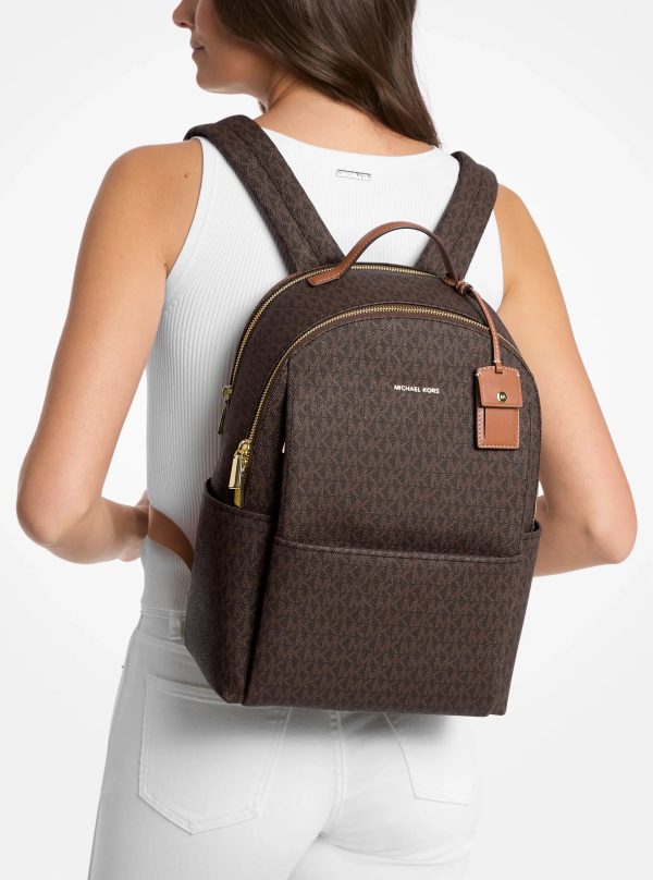 Michael Kors Sable Large Signature Logo Backpack