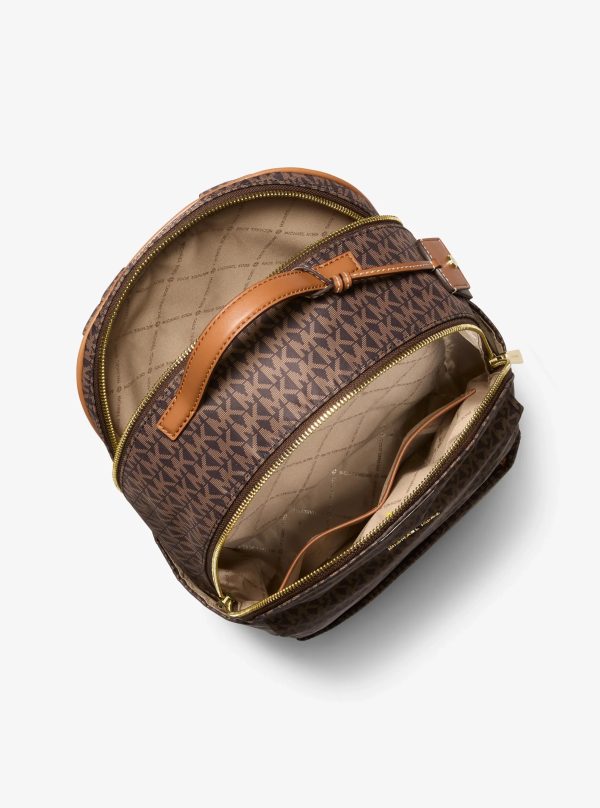 Michael Kors Sable Large Printed Signature Logo Backpack