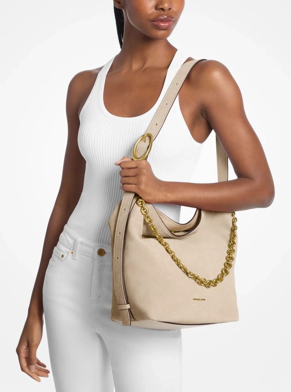 Michael Kors Nolita Large Suede Bucket Tote Bag