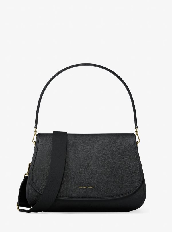 Michael Kors Holmes Medium Pebbled Leather Convertible Messenger Bag