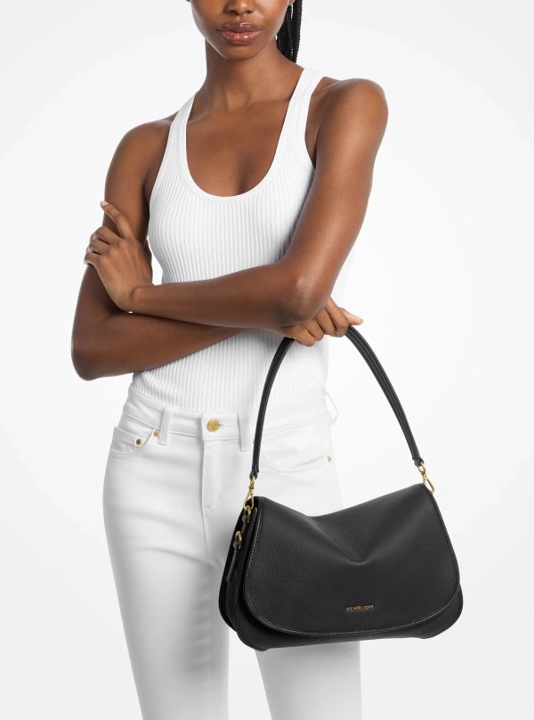 Michael Kors Holmes Medium Pebbled Leather Convertible Messenger Bag