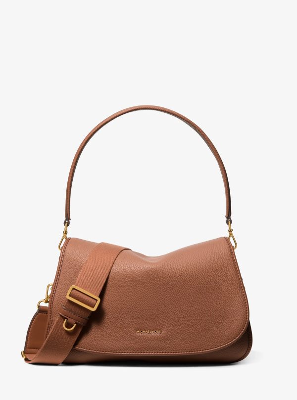 Michael Kors Holmes Medium Pebbled Leather Convertible Messenger Bag