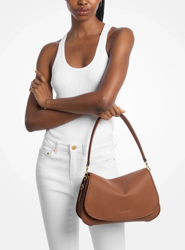 Michael Kors Holmes Medium Pebbled Leather Convertible Messenger Bag
