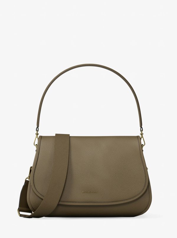 Michael Kors Holmes Medium Pebbled Leather Convertible Messenger Bag