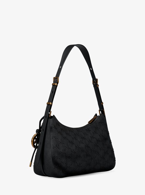 Michael Kors Nolita Medium Whipstitched Logo Leather Shoulder Bag