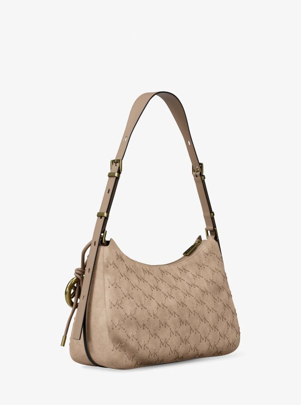 Michael Kors Nolita Medium Whipstitched Logo Leather Shoulder Bag