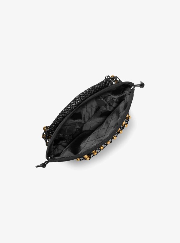 Michael Kors Limited-Edition Gwen Small Studded Hand-Woven Leather Hobo Shoulder Bag
