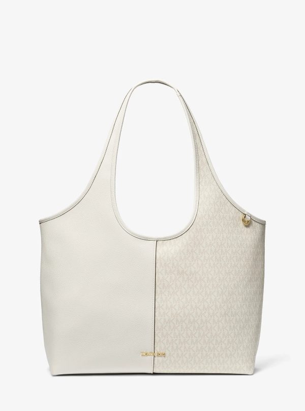 Michael Kors Henly Large Signature Logo and Textured Tote Bag