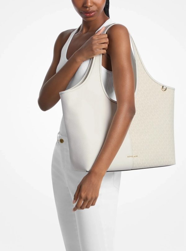 Michael Kors Henly Large Signature Logo and Textured Tote Bag
