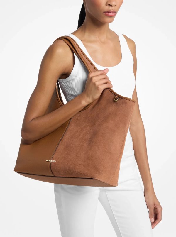 Michael Kors Henly Large Leather and Suede Tote Bag