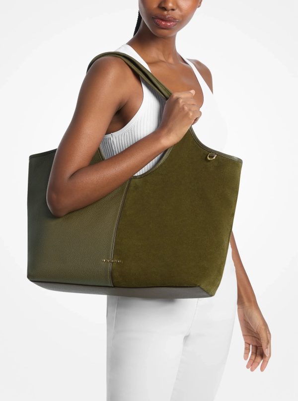 Michael Kors Henly Large Leather and Suede Tote Bag