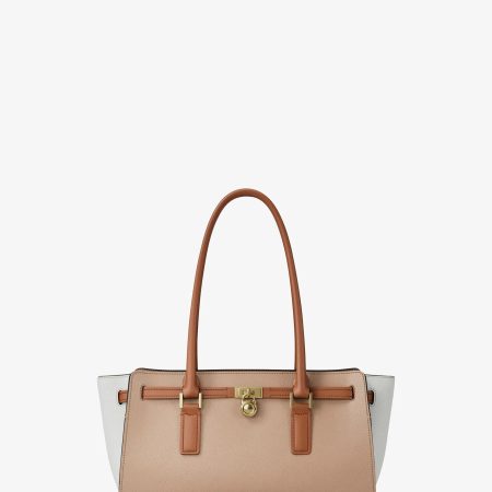 Michael Kors Hamilton Moderne Small Color-Blocked Leather Satchel