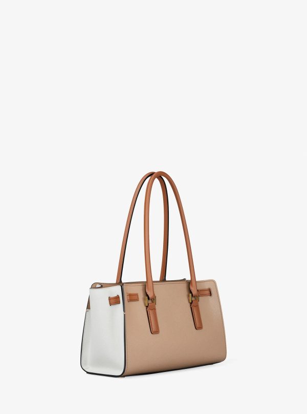 Michael Kors Hamilton Moderne Small Color-Blocked Leather Satchel