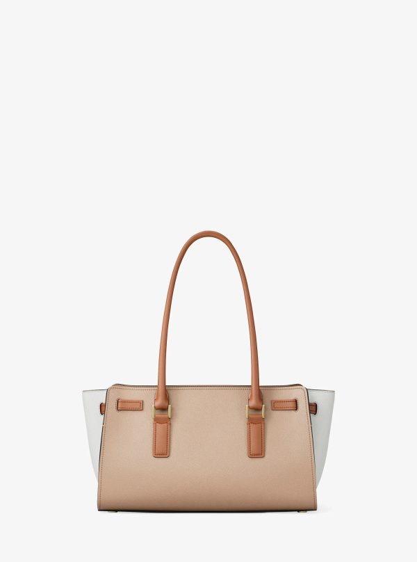 Michael Kors Hamilton Moderne Small Color-Blocked Leather Satchel