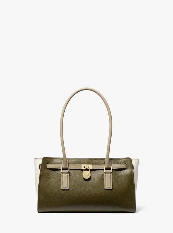 Michael Kors Hamilton Moderne Small Color-Blocked Leather Satchel