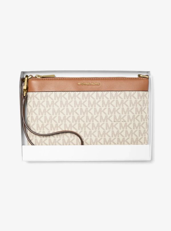 Michael Kors Jet Set Medium Signature Logo Wristlet