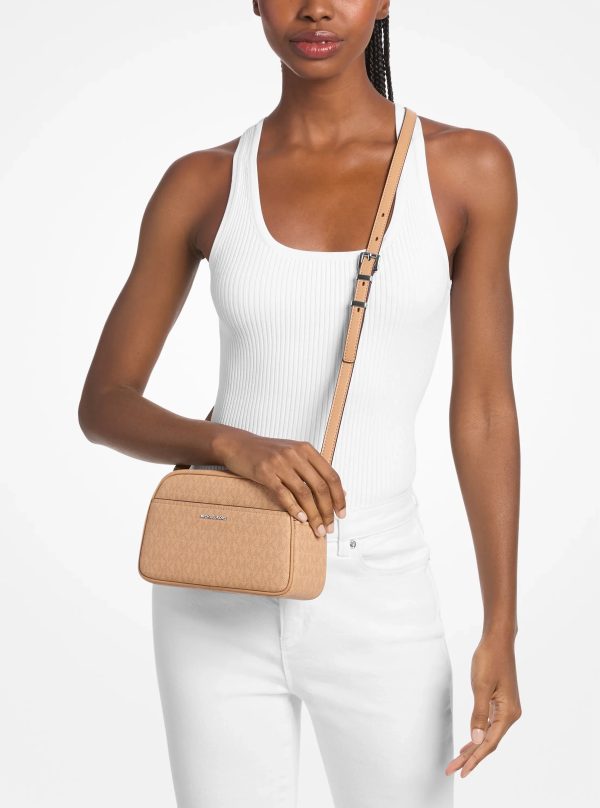 Michael Kors Jet Set Small Signature Logo Camera Crossbody Bag