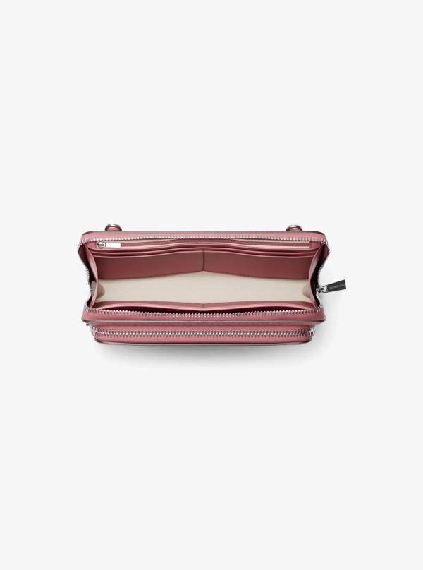 Michael Kors Jet Set Large Signature Logo Continental Crossbody Bag