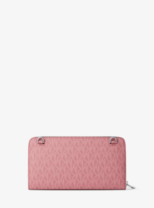 Michael Kors Jet Set Large Signature Logo Continental Crossbody Bag