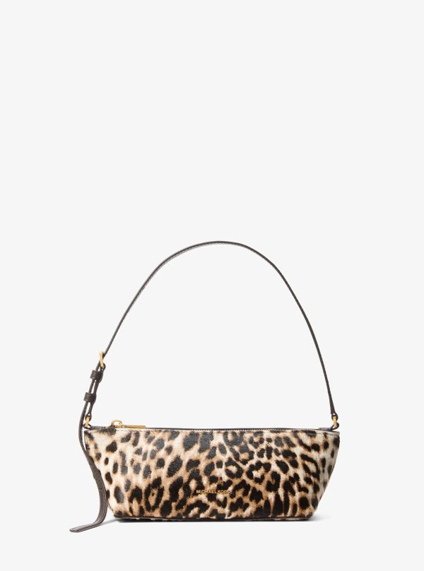 Michael Kors Laila Small Leopard Print Calf Hair Pochette