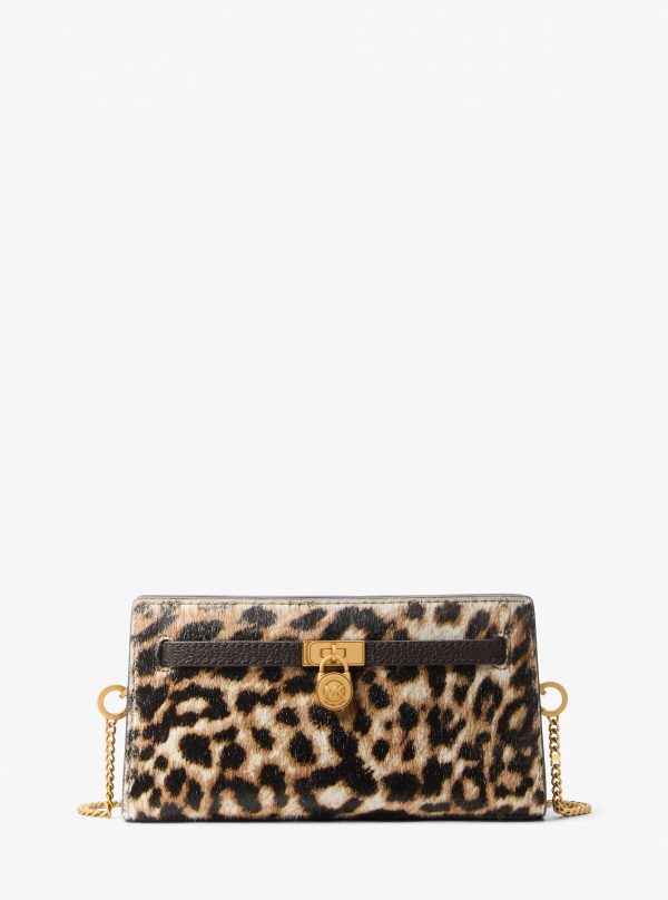 Michael Kors Hamilton Moderne Extra-Small Leopard Print Calf Hair Convertible Crossbody Bag
