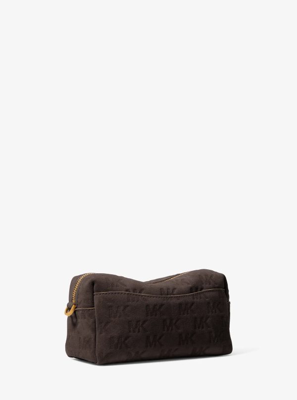 Michael Kors Bryant Small Logo Embossed Suede Convertible Crossbody Bag