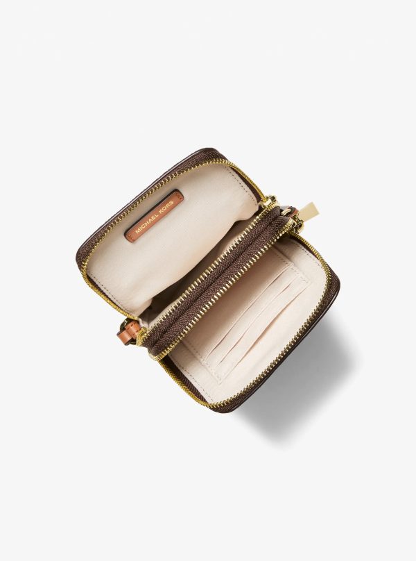 Michael Kors Jet Set Small Signature Logo Smartphone Crossbody Bag