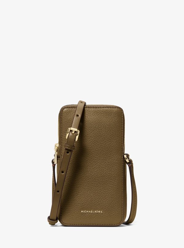 Michael Kors Jet Set Small Pebbled Leather Smartphone Crossbody Bag