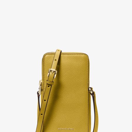 Michael Kors Jet Set Small Pebbled Leather Smartphone Crossbody Bag