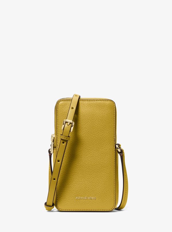 Michael Kors Jet Set Small Pebbled Leather Smartphone Crossbody Bag