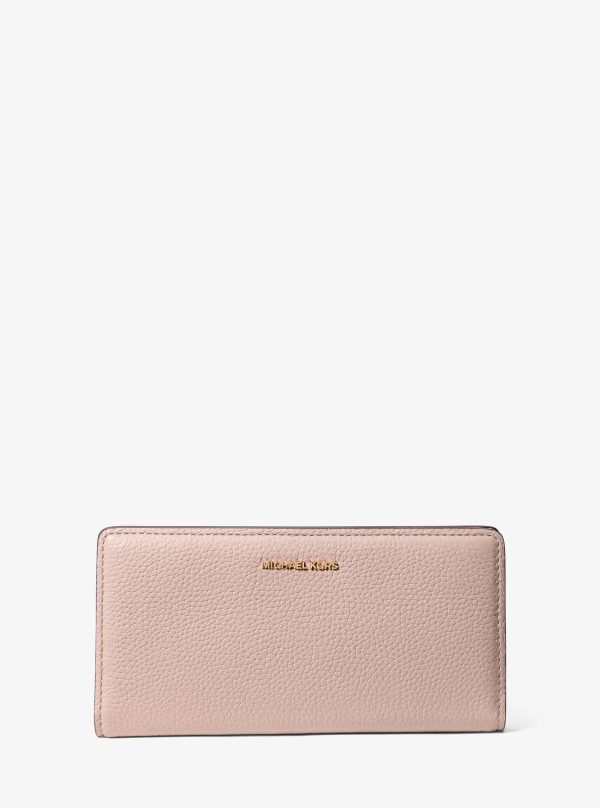 Michael Kors Bryant Large Pebbled Leather Snap-Front Wallet