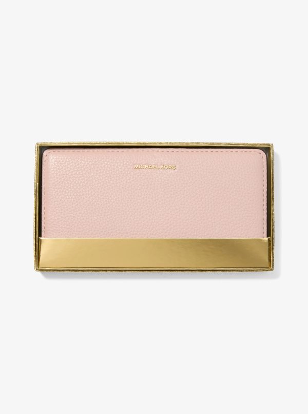 Michael Kors Bryant Large Pebbled Leather Snap-Front Wallet