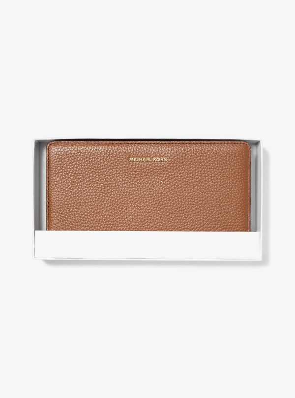 Michael Kors Bryant Large Pebbled Leather Snap-Front Wallet