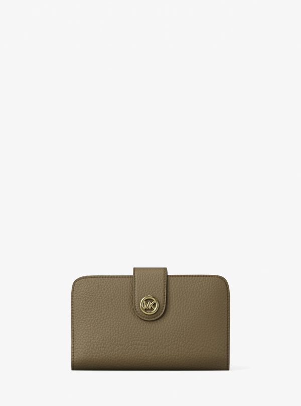 Michael Kors MK Pop Charm Medium Pebbled Leather Wallet