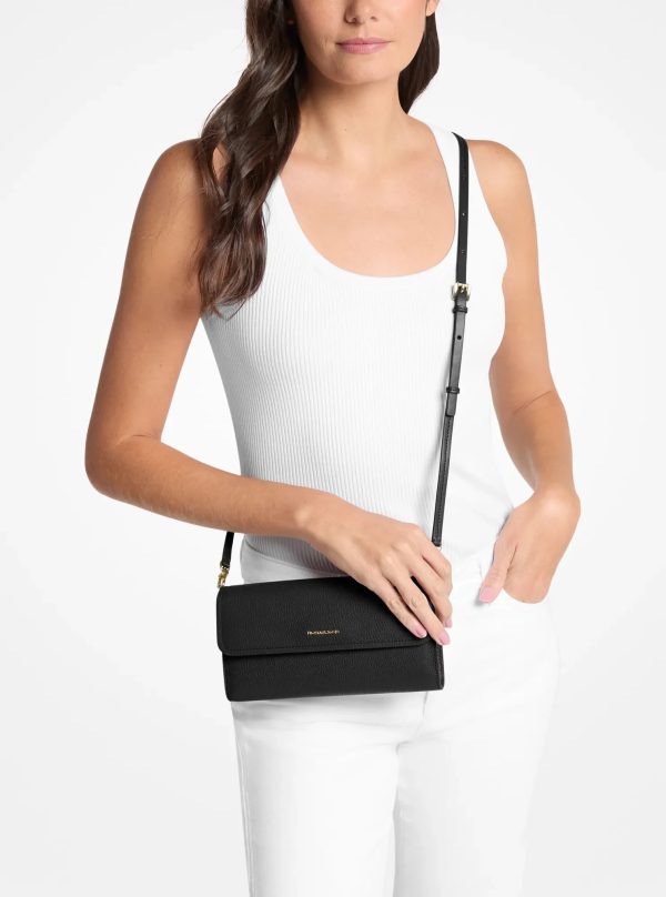 Michael Kors Jet Set Small Pebbled Leather Smartphone Crossbody Bag