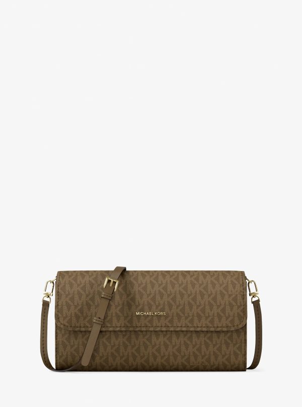 Michael Kors Jet Set Small Signature Logo Convertible Crossbody Bag
