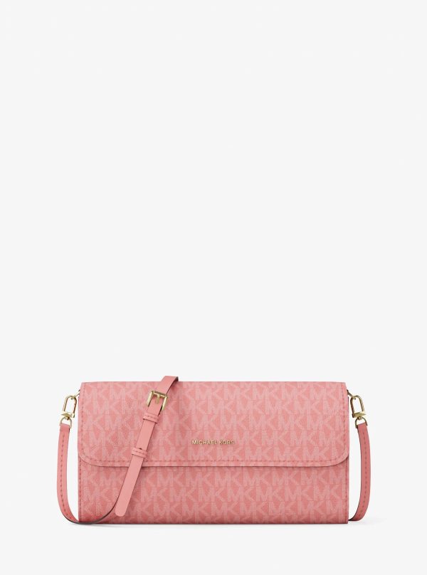 Michael Kors Jet Set Small Signature Logo Convertible Crossbody Bag