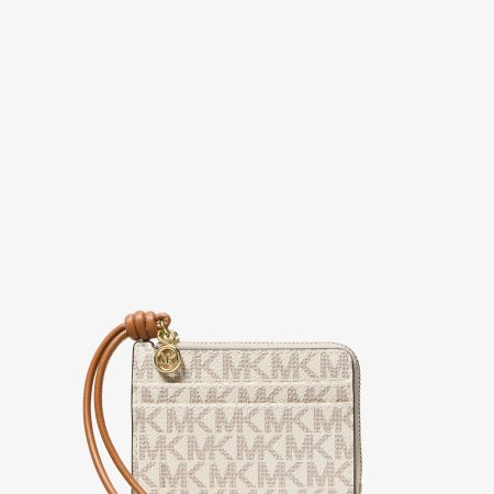 Michael Kors Jet Set Small Signature Logo Card Case Wristlet