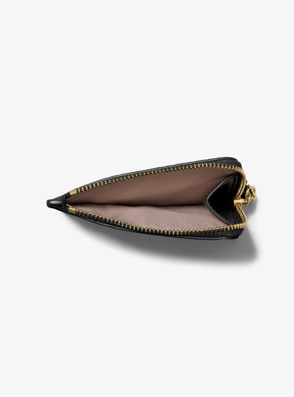 Michael Kors Jet Set Small Pebbled Leather Card Case Wristlet