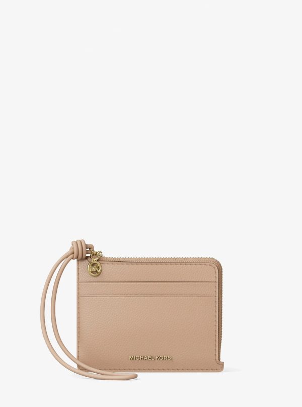 Michael Kors Jet Set Small Pebbled Leather Card Case Wristlet