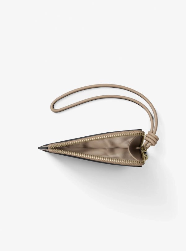 Michael Kors Jet Set Small Pebbled Leather Card Case Wristlet