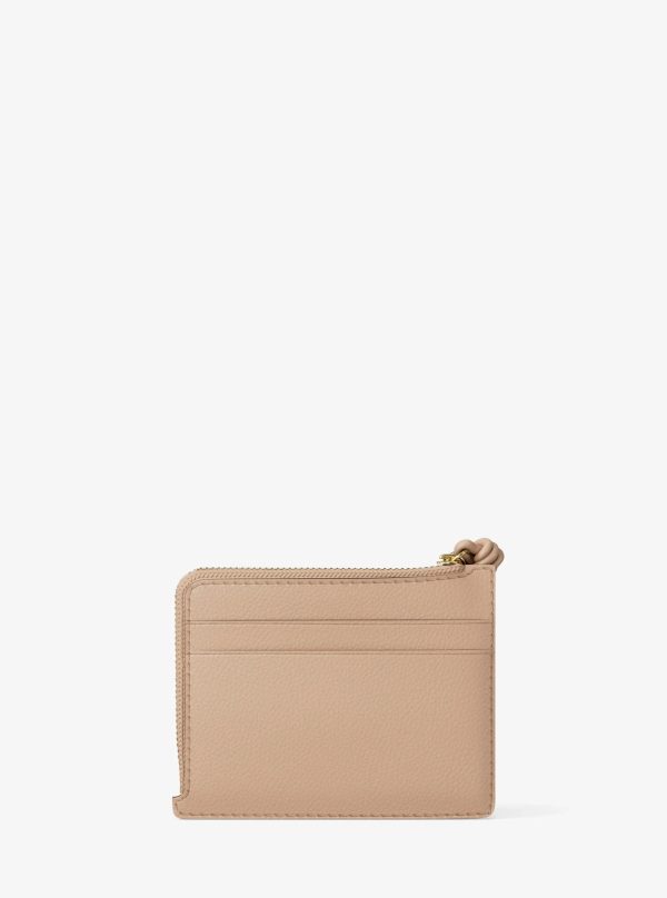 Michael Kors Jet Set Small Pebbled Leather Card Case Wristlet