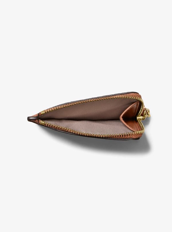 Michael Kors Jet Set Small Pebbled Leather Card Case Wristlet