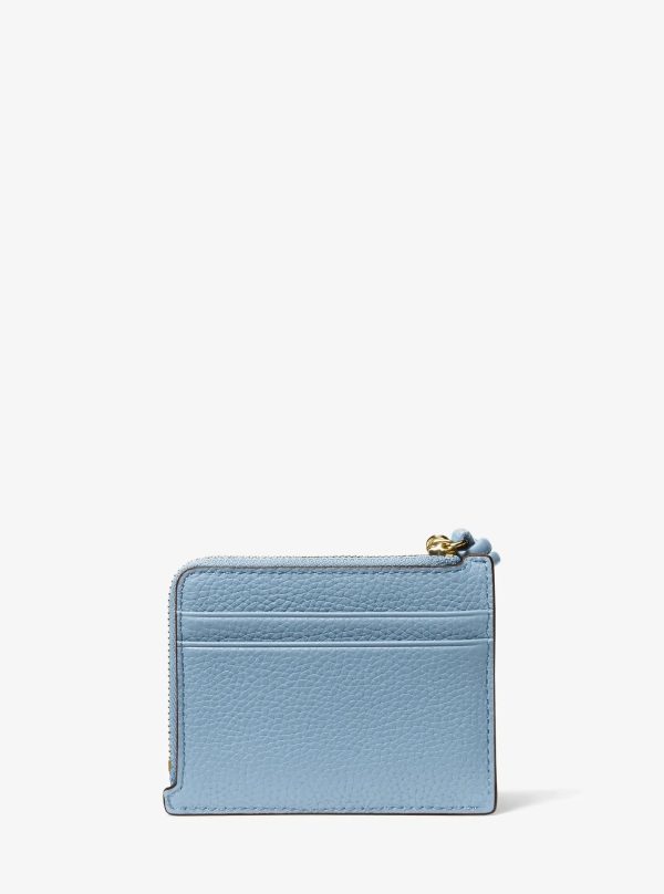 Michael Kors Jet Set Small Pebbled Leather Card Case Wristlet