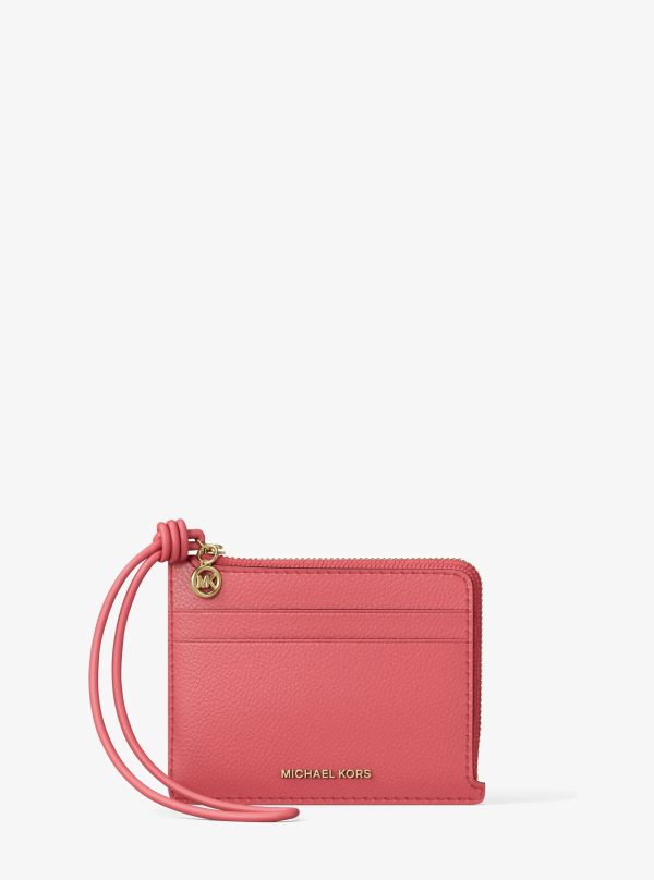 Michael Kors Jet Set Small Pebbled Leather Card Case Wristlet