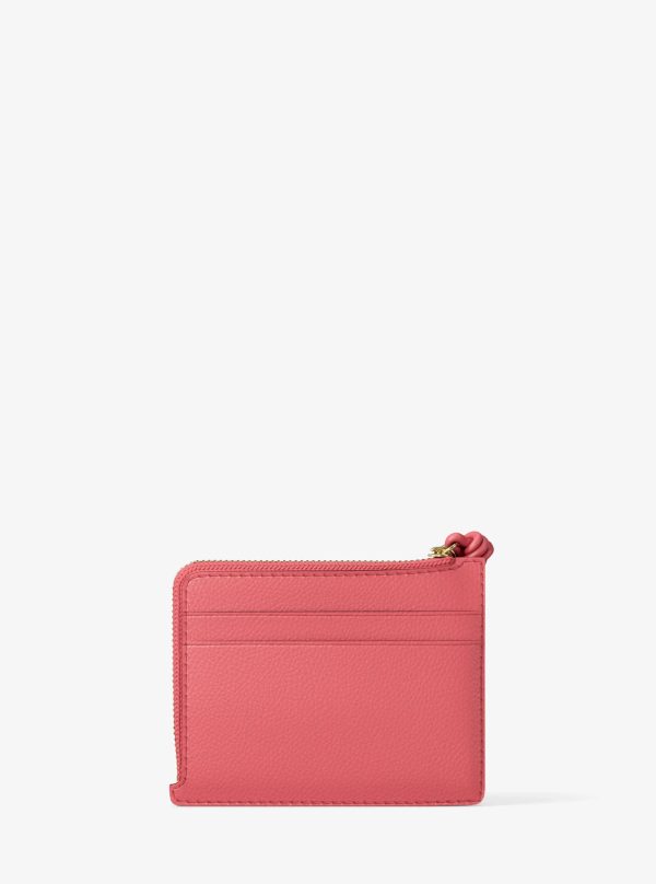 Michael Kors Jet Set Small Pebbled Leather Card Case Wristlet