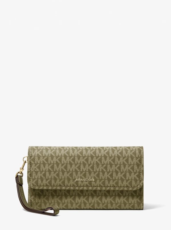 Michael Kors Jet Set Medium Signature Logo Convertible Wristlet