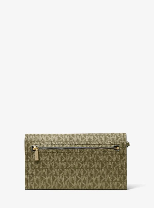 Michael Kors Jet Set Medium Signature Logo Convertible Wristlet