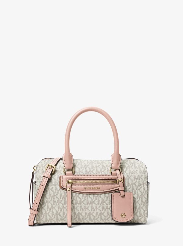 Michael Kors Jet Set Travel Extra-Small Signature Logo Duffel Crossbody Bag