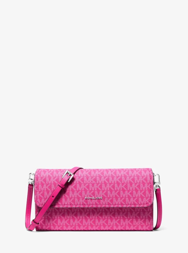 Michael Kors Jet Set Small Signature Logo Convertible Crossbody Bag